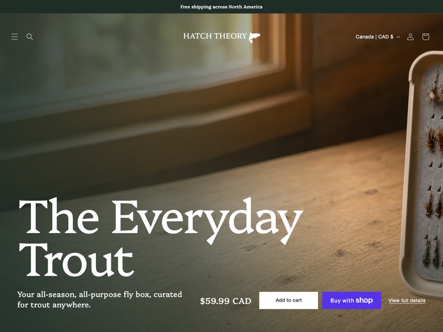Hatch Theory home page, The Everyday Trout fly box